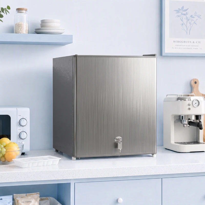 HOMCOM Mini-congelador 35 L caixa de congelação elétrica independente 161 W mini freezer 47 x 44,2 x 48,8 cm Cinza