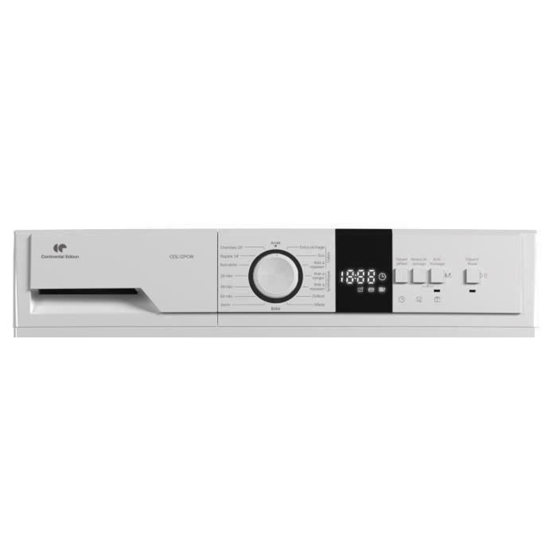 Seche-linge pompe a chaleur CONTINENTAL EDISON CESL12PCW - 12 kg - 60 cm - Classe E - Blanc
