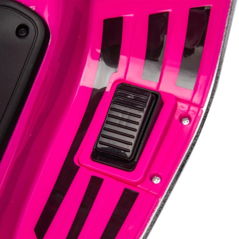 AIYAPLAY Scooter électrique enfant Vespa 6 V dim. 107L x 47l x 73H cm Musique MP3 Port USB Phare 2 roues d'entraînement - Rose