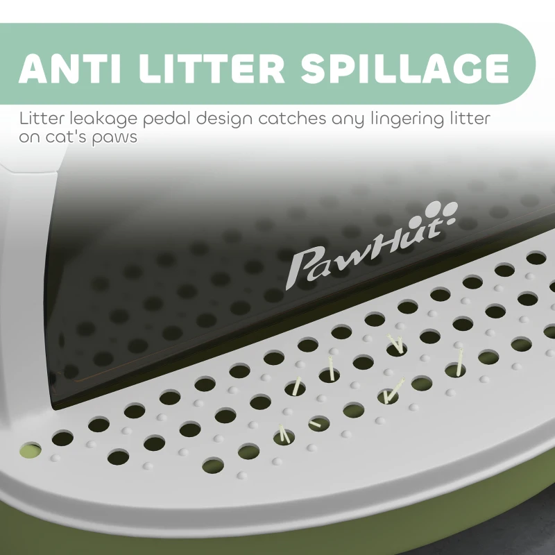 PawHut Enclosed Cat Litter Box w/ Pull-Out Drawer, Scoop, Deodorising Bags for Odour Control, Privacy, Portable, Easy to Clean