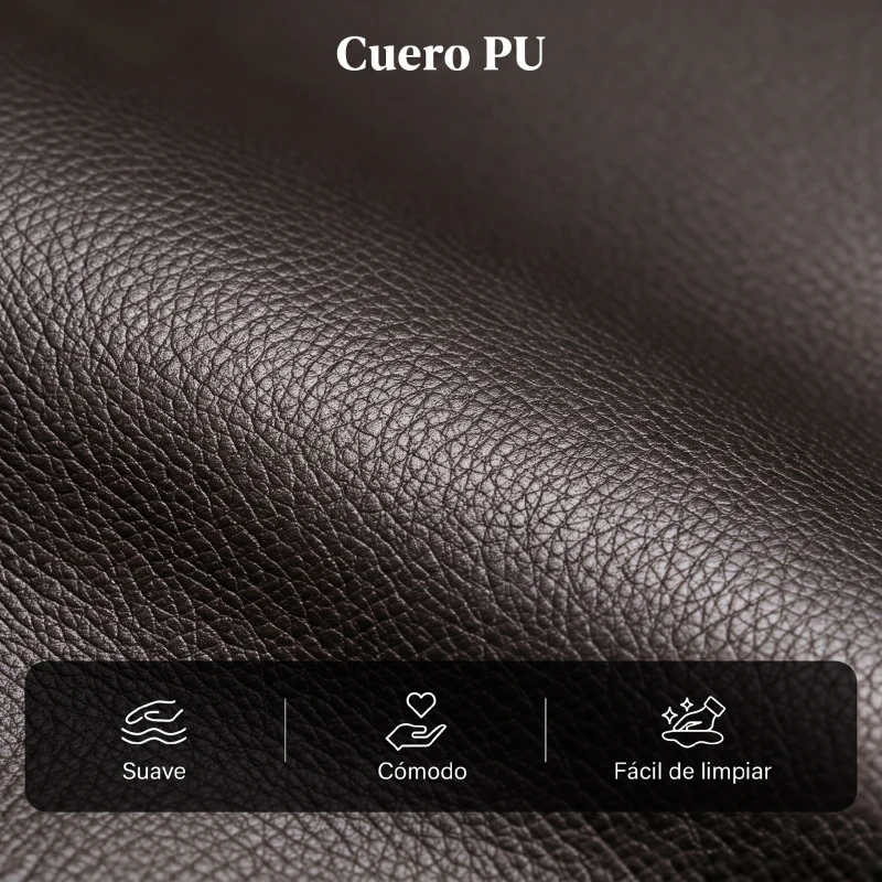 HOMCOM Sillón de Masaje Reclinable con Mando a Distancia Bolsillo Lateral y Temporizador Tapizado en PU 68x88x98 cm Marrón