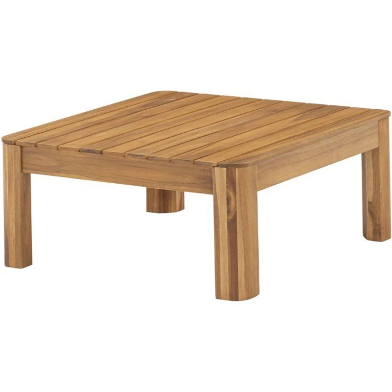 Salon de jardin - SANA - Bois acacia FSC - 1 table basse et 2 canapés - Gris clair - 4 personnes