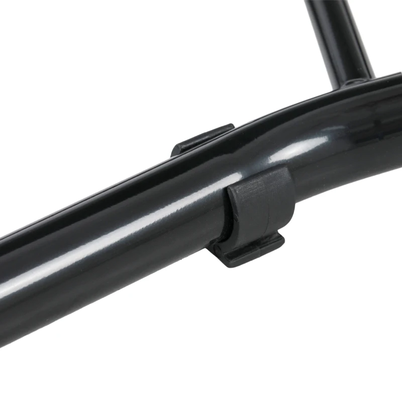 HOMCOM Soporte de Caballete Trasero para Motocicleta Elevador de Rueda con Ruedas y Brazo Oscilante en U Negro