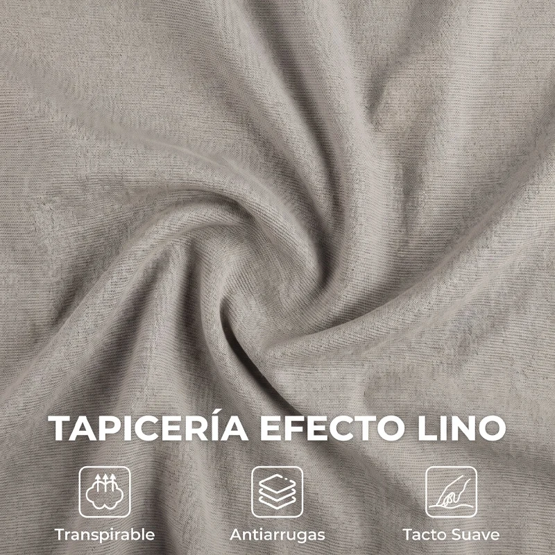 HOMCOM Silla Mecedora con Reposapiés Ajustable en 5 Posiciones Reposabrazos de Madera Acolchado Doble Capa Gris Claro