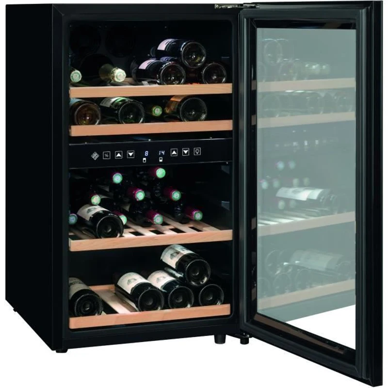Cave a vin de service - LA SOMMELIERE - SLS45DZ - 45 bouteilles - Porte vitrée - Classe G - 49,5 x 58 x 84 cm - Noir