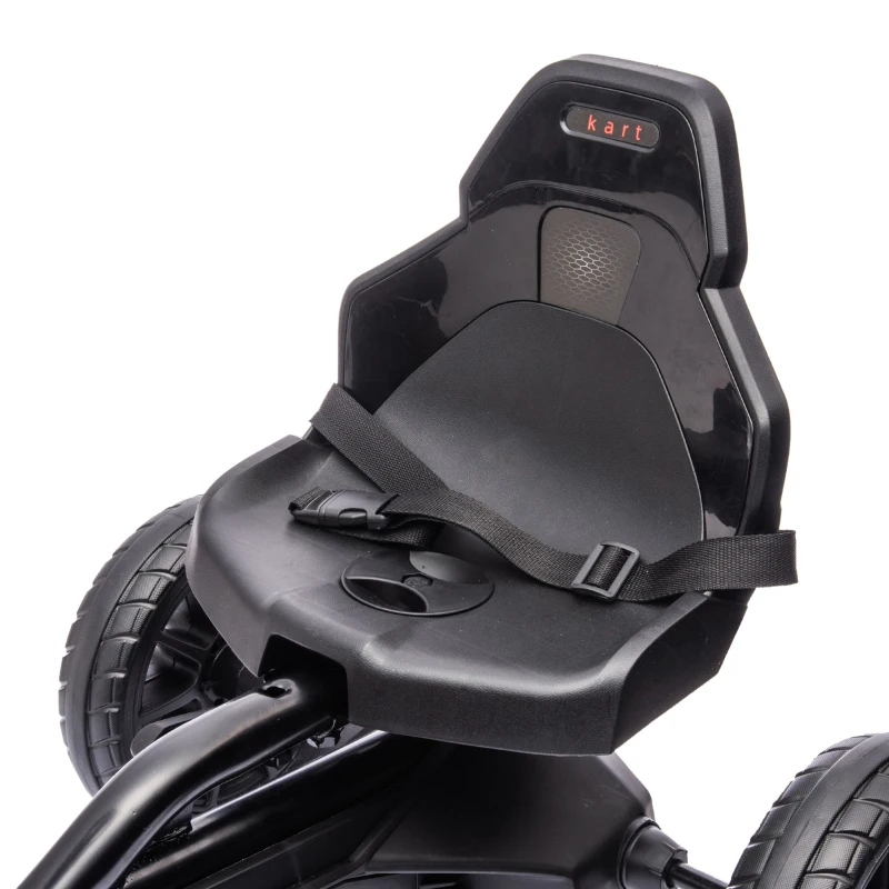 HOMCOM Kids Pedal Go Kart, with Adjustable Seat, EVA Wheels, Seat, Handbrake - Black