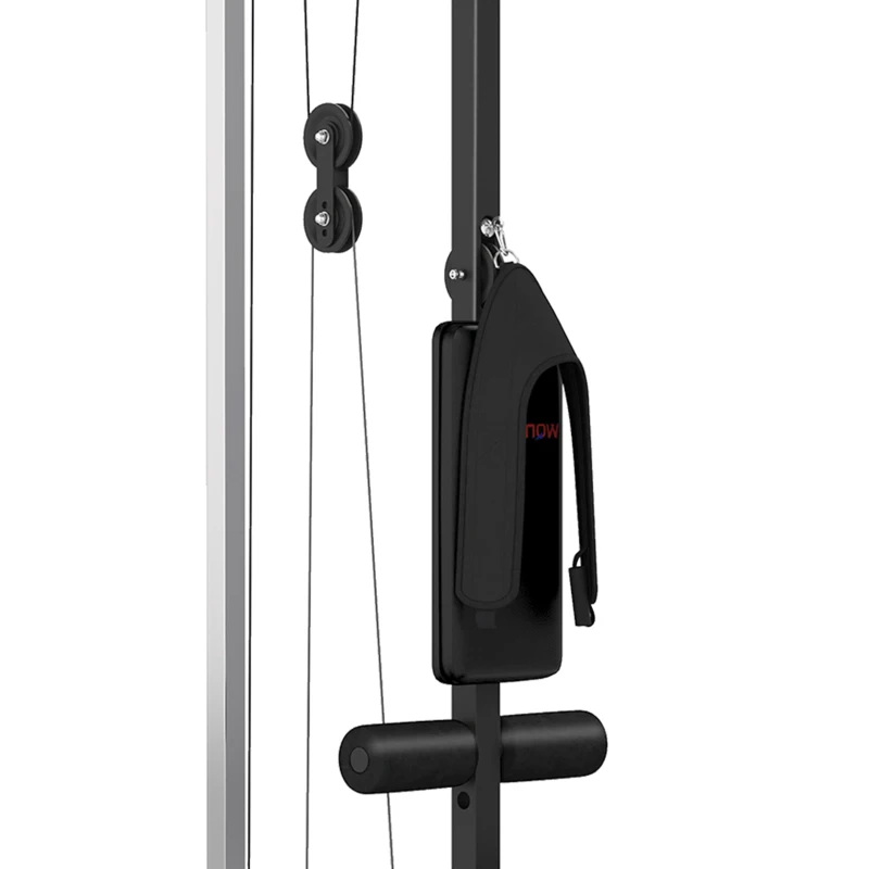 SPORTNOW Spiertrainingsstation met katrol, borsttrek - lat-pulldownmachine - halterbank voor spieropbouw