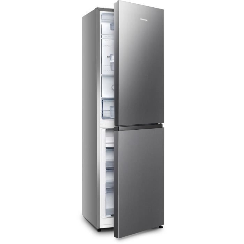 Réfrigérateur combiné - HISENSE - RB327N4ADD - classe D - 256 L - No Frost (Sans givre) - Argent - L 55 x 55,7 x H 182,4 cm