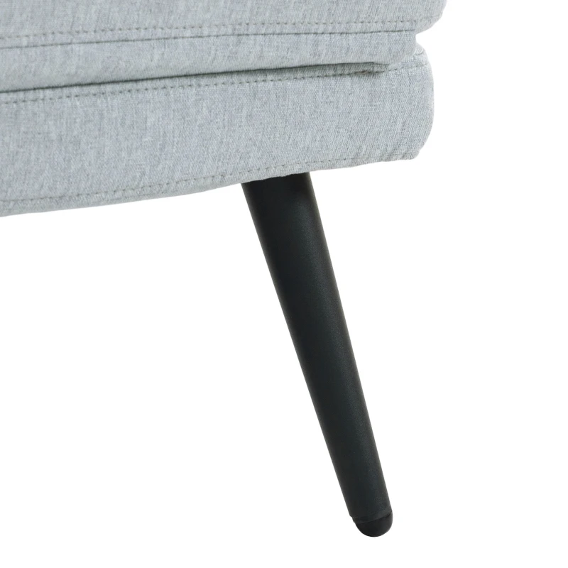 HOMCOM Sofá Cama 2 Plazas Convertible 3 en 1 Tapizado en Lino con Respaldo Ajustable Click-Clack Gris Claro