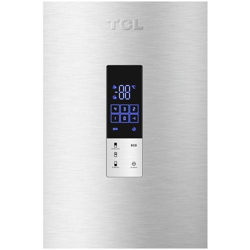 Réfrigérateur combiné - TCL - RP409BIE0 - 409 L - Classe E - 59,5 x 68 x185 cm - Inox