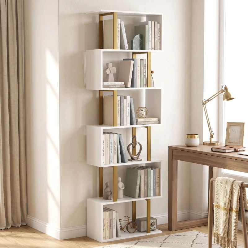 HOMCOM standing units free bookshelves industrial case bedroom