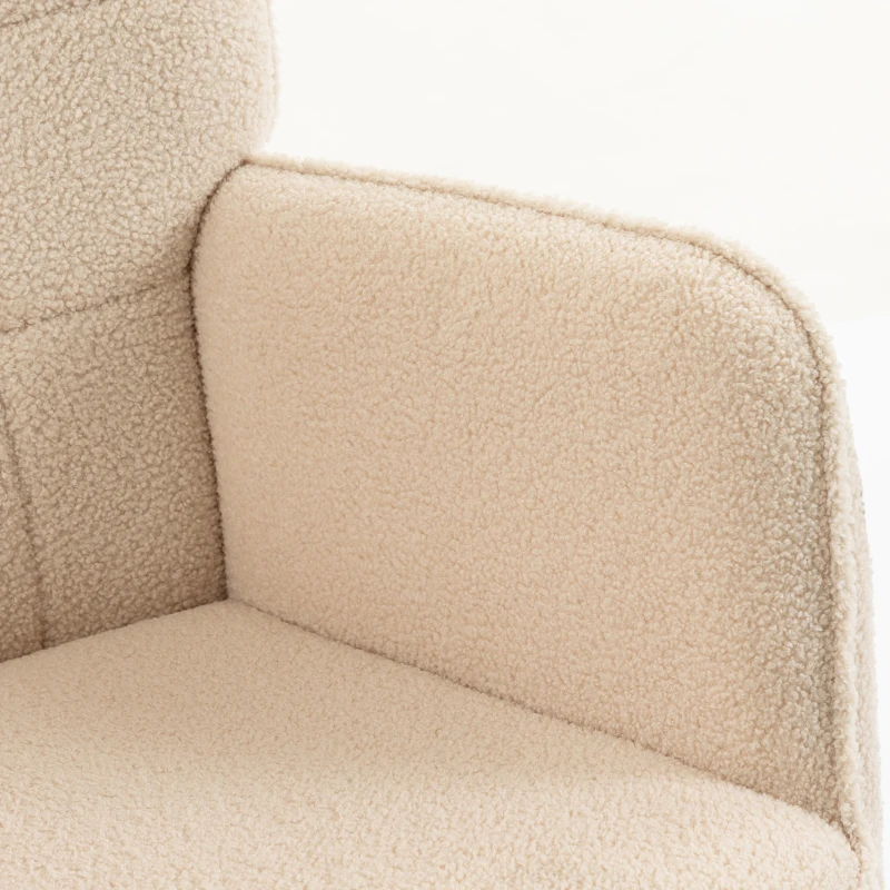 HOMCOM schommelstoel accentstoel tot 120 kg, polyester, beige(m-11)