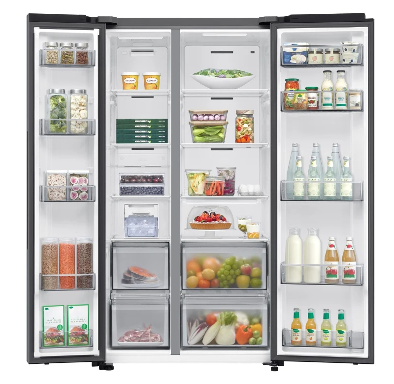 Réfrigérateur américain - SAMSUNG - RS70F65QET - 2 portes - 659 L - Classe E - Platinum Inox