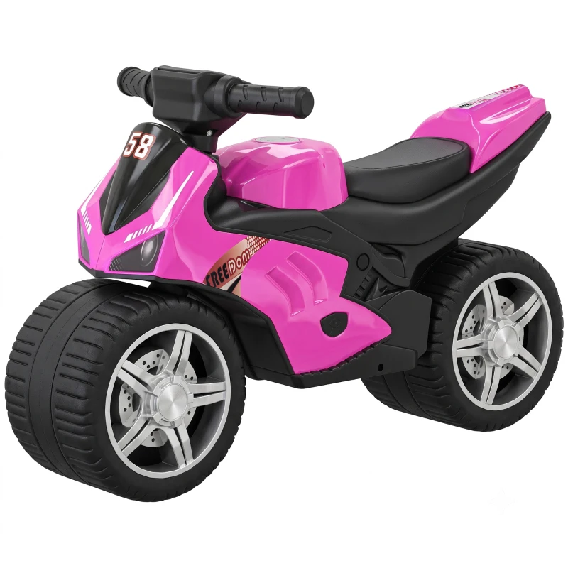 AIYAPLAY Bicicleta sin Pedales Moto Correpasillos con Música y Ruedas Extra Anchas para Niños y Niñas de 18 a 36 Meses Rosa