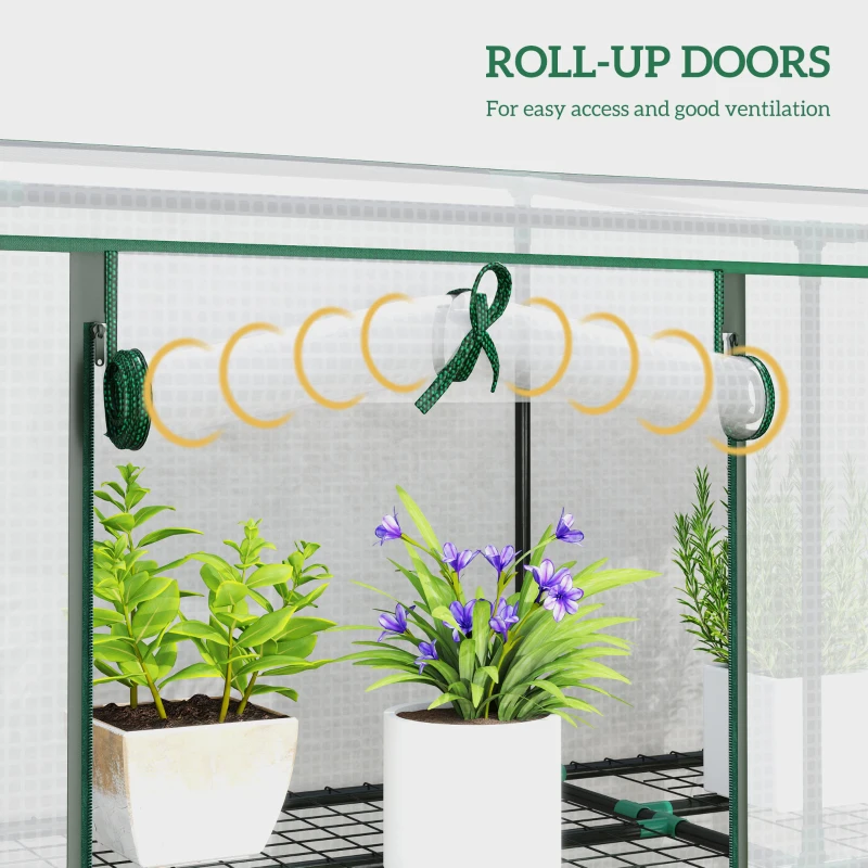 Outsunny 46 x 215cm Nine-Shelf Greenhouse
