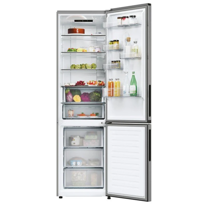 Réfrigérateur combiné - HOOVER HONCQ2T620EX - Total No Frost - 409 L - 38 dB - Inox