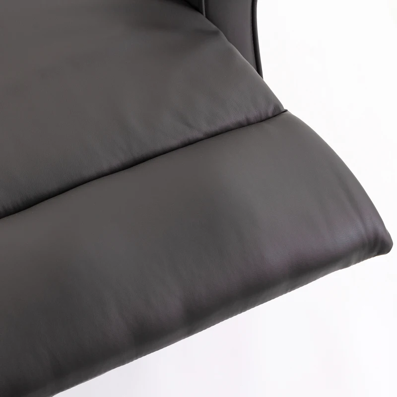 HOMCOM Elektrische sta-opstoel met vibratiemassage en warmtefunctie, seniorenfauteuil van bruin PU-leer