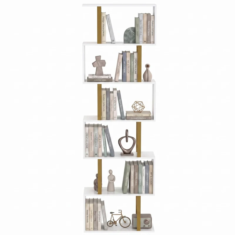 HOMCOM standing units free bookshelves industrial case bedroom