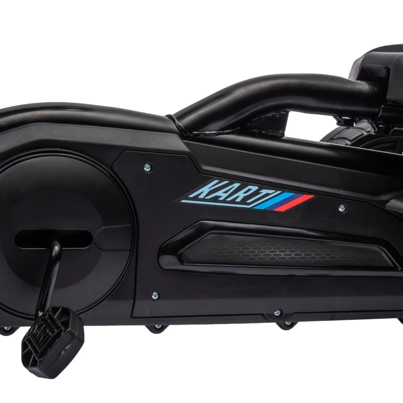HOMCOM Kids Pedal Go Kart, with Adjustable Seat, EVA Wheels, Seat, Handbrake - Black