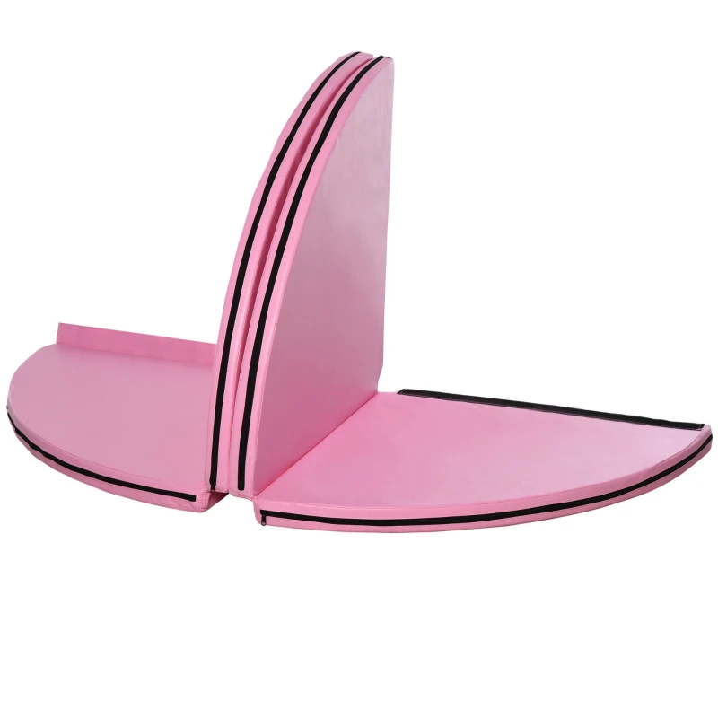 HOMCOM Saltea pentru Pole Dance Antiderapantă, Portabilă, Detașabilă și Pliabilă, pentru Casă și Sală, Ø150 x 5 cm, Roz