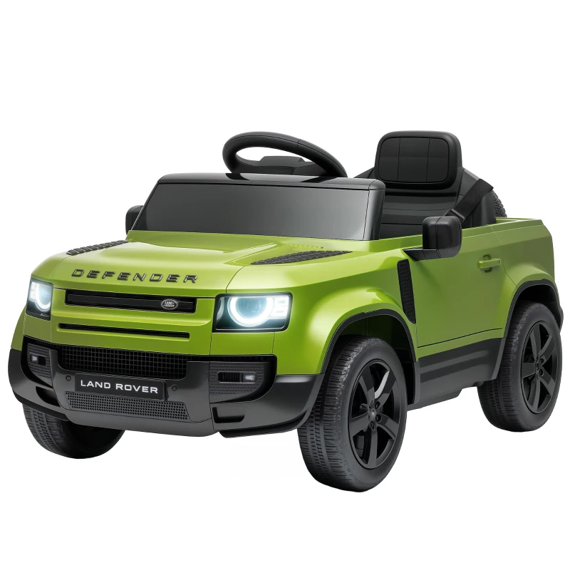 AIYAPLAY Land Rover Licensed 12V Kids Ride on Car with Remote, Suspension, Slow Start, 3 Speeds, Lights, Music, Horn, Green