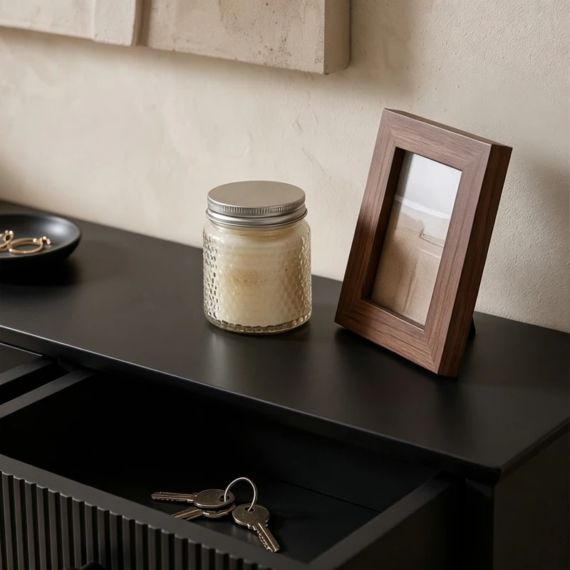 HOMCOM Shelf Wall-Mounted Storage Shelf Shelving Unit MDF 93 x 15 x 10 cm Entryway Kitchen Living Room, Black