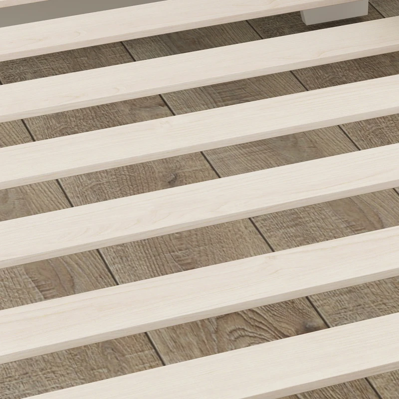 AIYAPLAY Letto Montessori per Bambini 3-8 Anni, 143.5x74.5 cm con Sponde Anti-Caduta, Forma di Nuvola in Legno, Bianco