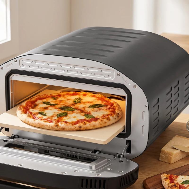 HOMCOM Electric Pizza Oven, 12 Inch Pizza Maker with 8 Preset Modes and Ceramic Stone, 2200W