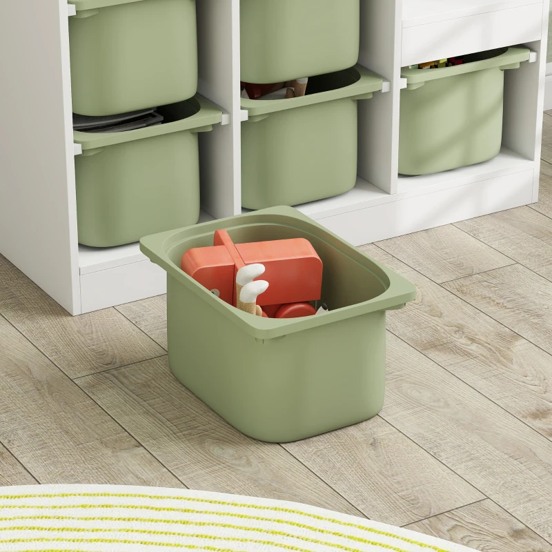 AIYAPLAY Toy Storage Organiser, Three-Layer Kids Toy Storage Units, with Removable Bins, for Ages 3-8 Years, Green