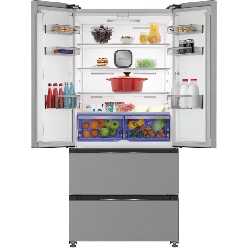 Réfrigérateur américain - HOTPOINT - HPG25512XBR4E - 4 portes - Classe E - 515 L - 83,2 x 70 x 182,3 cm - Inox