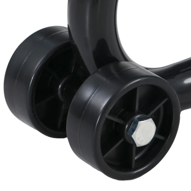 HOMCOM Soporte de Caballete Trasero para Motocicleta Elevador de Rueda con Ruedas y Brazo Oscilante en U Negro