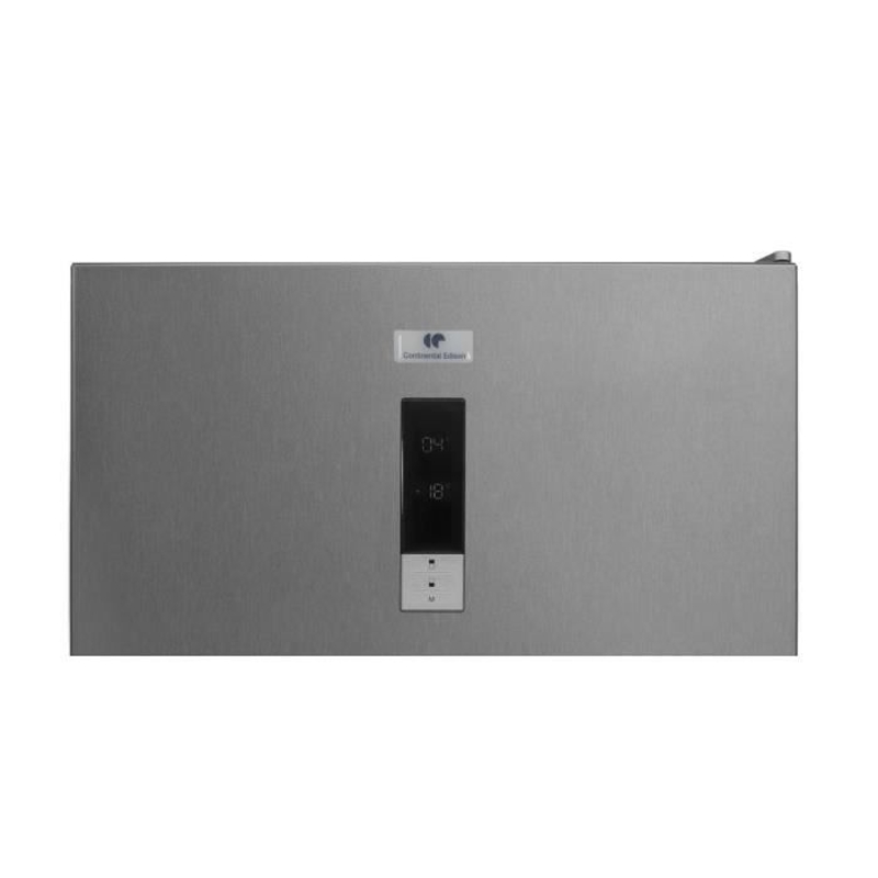 Réfrigérateur congélateur bas CONTINENTAL EDISON- 472L - Total No Frost ( Sans givre) - 41 dB - L70 cmxH186cm -inox