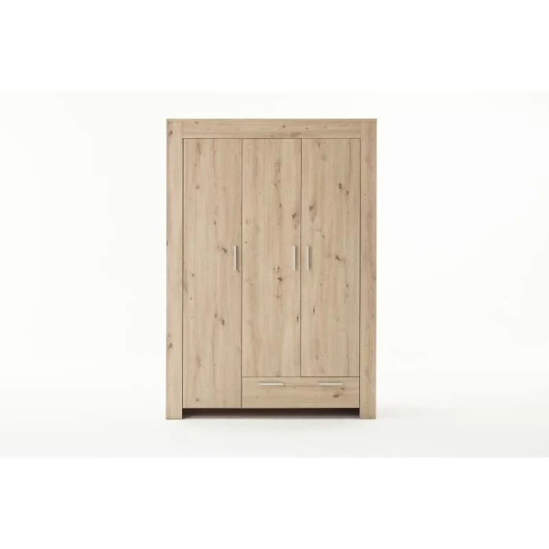 Chambre bébé Trio : Lit 70 x 140 cm + Commode a langer + Armoire AHOI - Chene - TREND TEAM