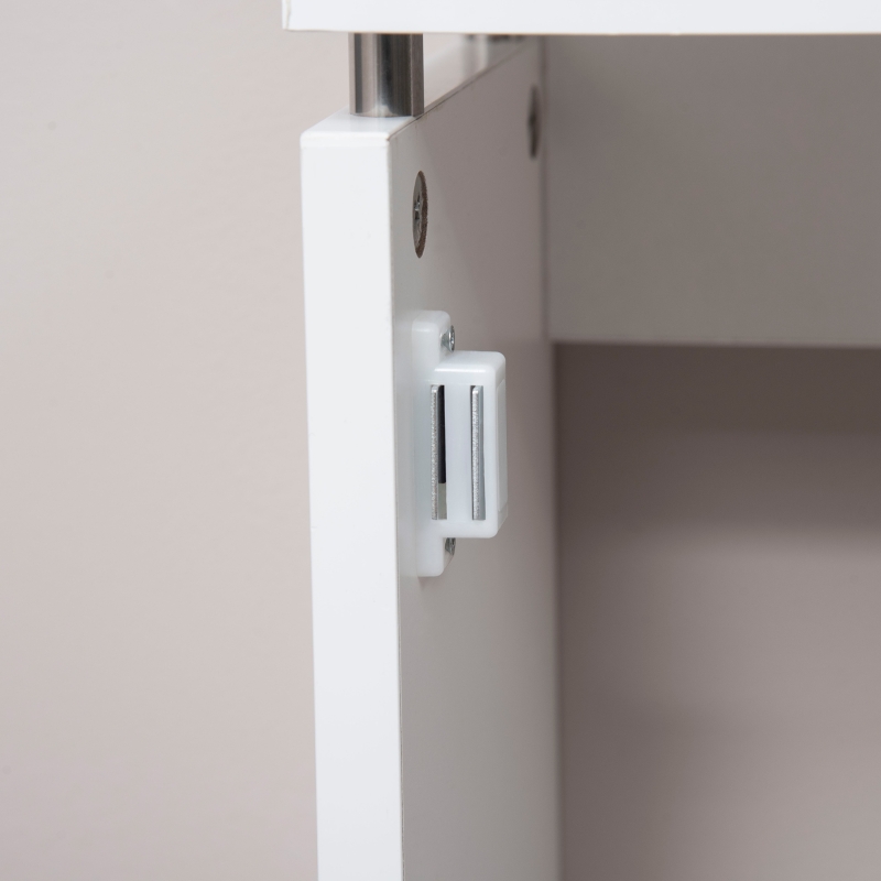 HOMCOM Cubre Radiadores de MDF con Listones y Repisa Cubreradiador para Salón Dormitorio 120x18x84 cm Blanco