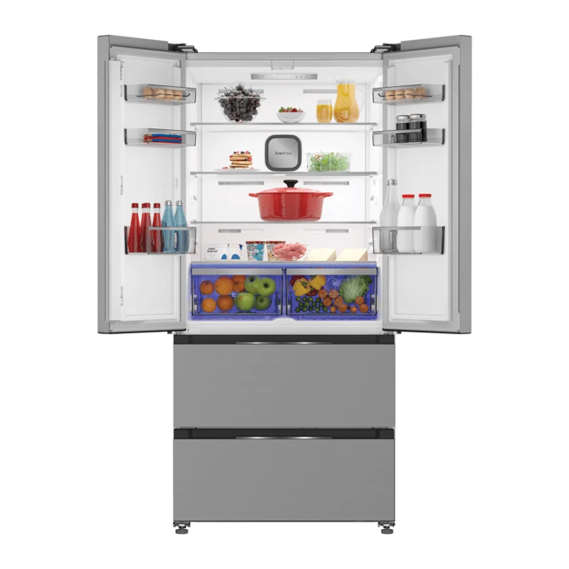 Réfrigérateur américain - HOTPOINT - HPG25512XBR4E - 4 portes - Classe E - 515 L - 83,2 x 70 x 182,3 cm - Inox
