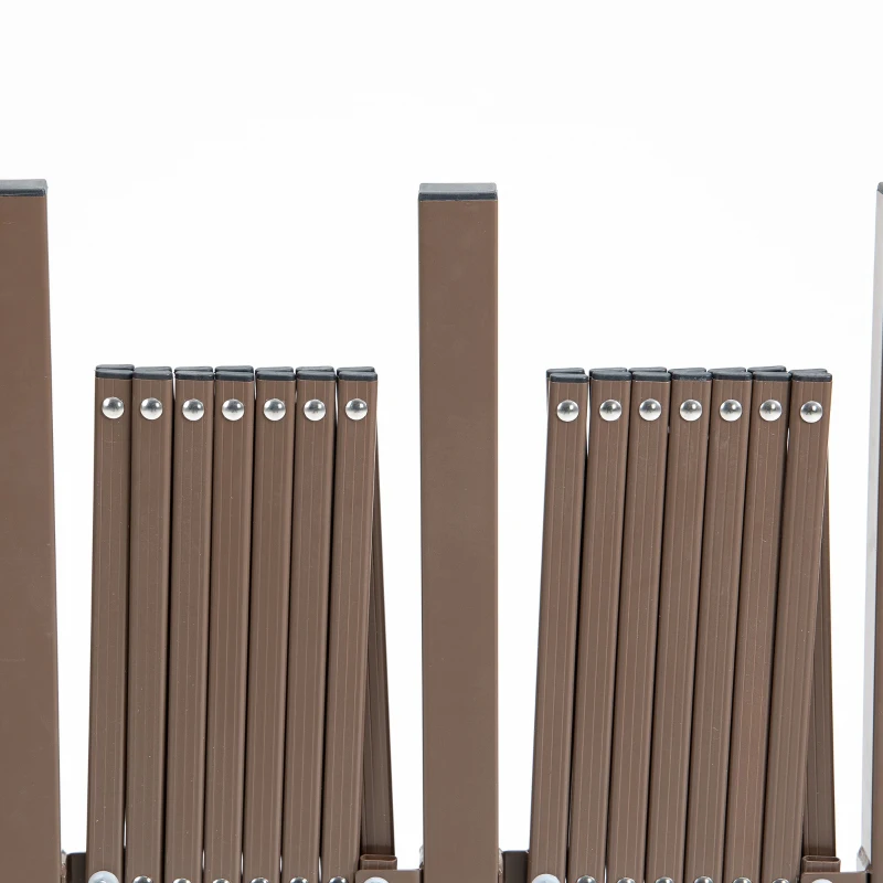 Outsunny flexibel Hekwerk, 52 cm en 405 cm, aluminium, Donkerbruin(m-12)
