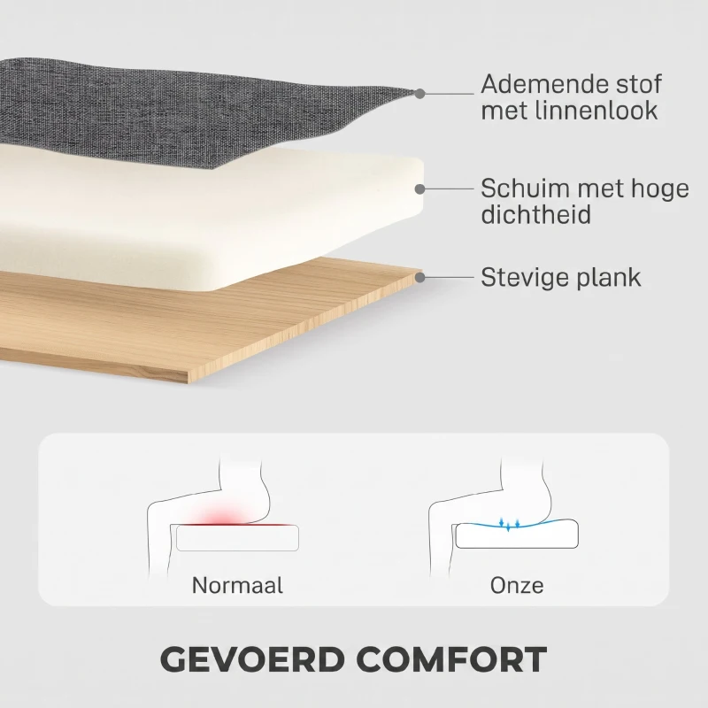 HOMCOM Hoekbank met slaapfunctie en opbergruimte, L-vormige slaapbank met chaise longue en verstelbare rugleuning voor de woonkamer