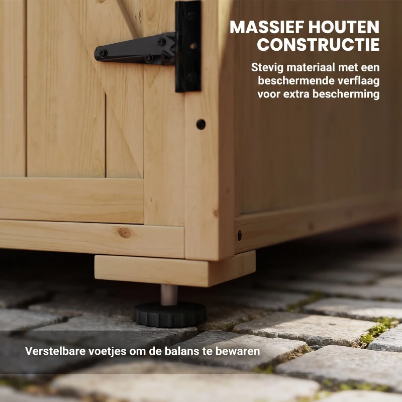 Outsunny Outdoor Opbergbox Tuinbox Kussenbox, weerbestendig, met asfaltdak, 77,5 cm x 88 cm x 90 cm, Donkergrijs(m-7)