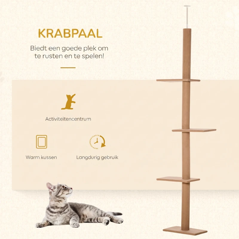 PawHut krabpaal 43cm x 27cm x 228cm