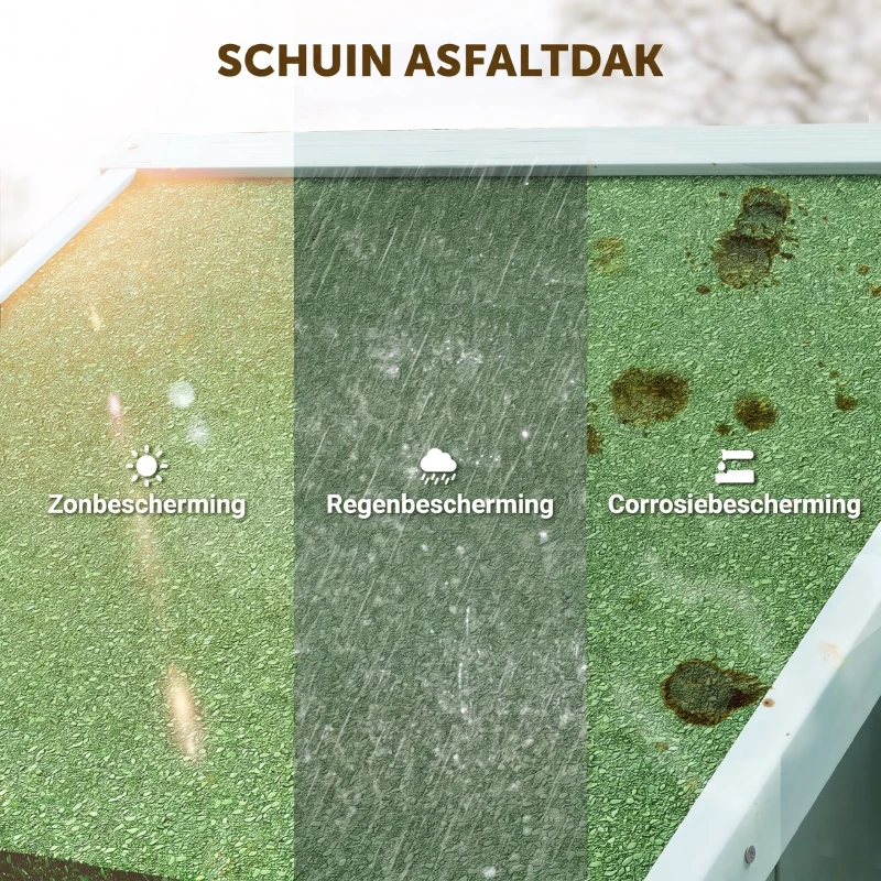 Outsunny Houten Tuinhuis Kleine Tuinkast 77 cm Opbergkast Tuin, Houten, Blauw