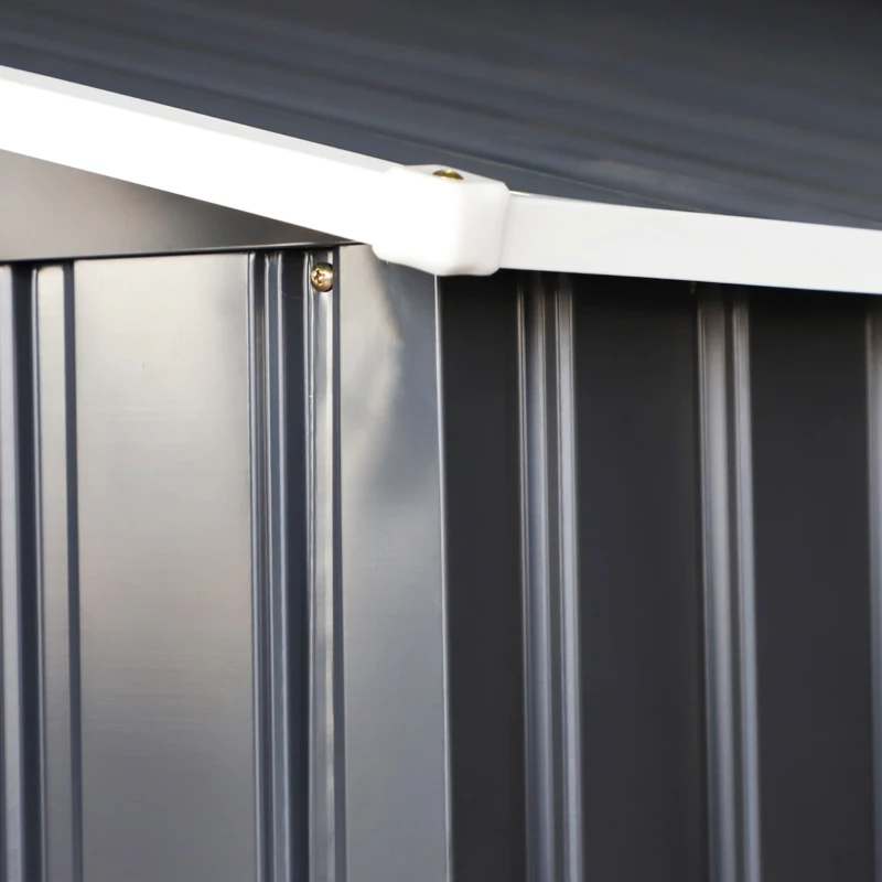 Outsunny Gereedschapsschuur met fundering 24,5 m³ gereedschapsschuur tuinhuisje stalen schuifdeur