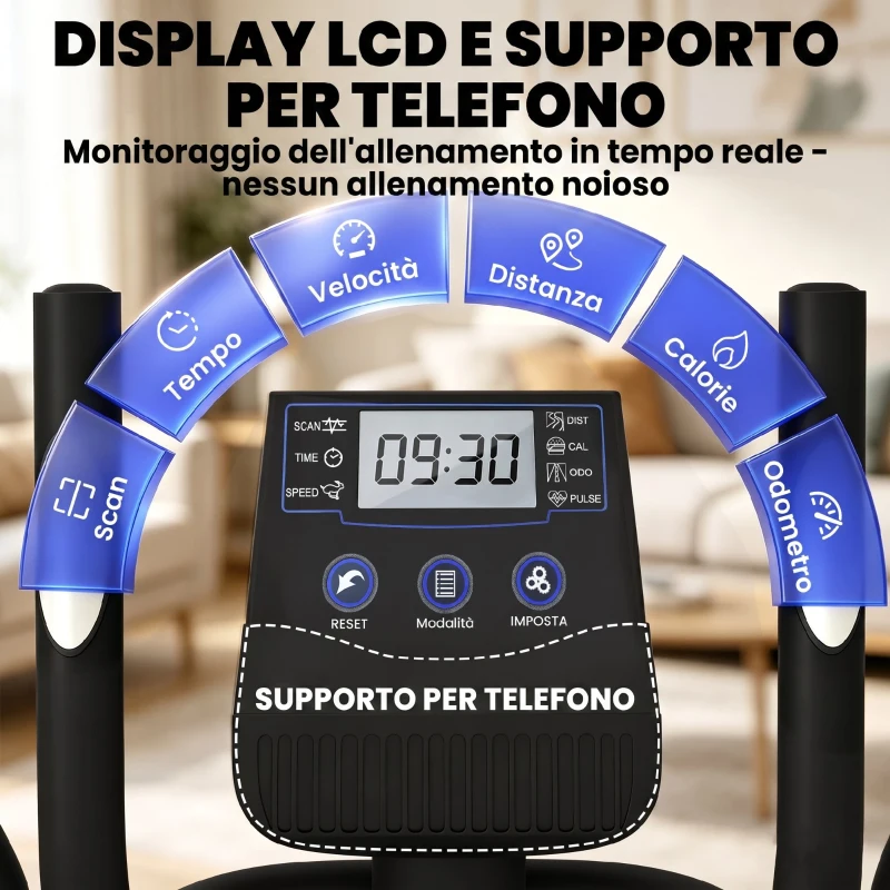 SPORTNOW Ellittica Casa, Silenziosa Magnetica, Compatibile App