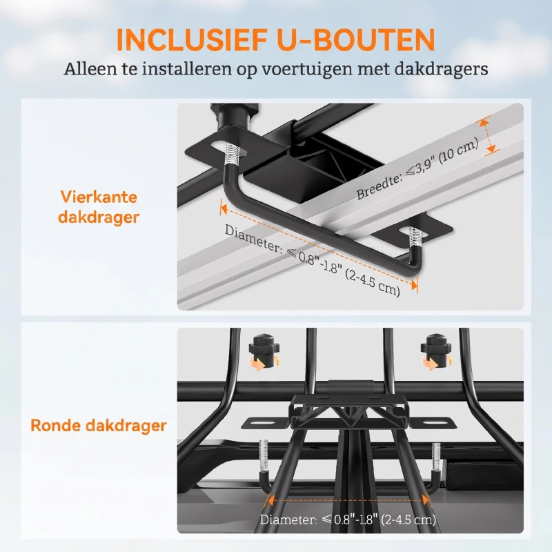 SPORTNOW Dakbagagekorf universeel met windscherm, tot 150 kg, 116 x 92 x 11,5 cm voor SUV's en trucks, zwart