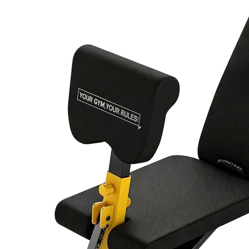 SPORTNOW Adjustable Weight Bench for Home Gym, 300kg Incline Decline Flat Foldable Bench Press with 6 Backrest Positions, Yellow