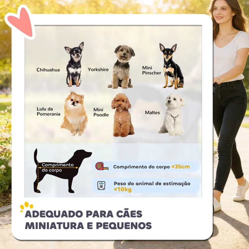 PawHut Carrinho para Cães Pequenos com Cesta de Armazenamento Suportes para Copos Rodas e Almofada Lavável 77x44x102 cm Azul