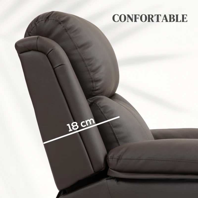 HOMCOM Sillón Relax Levanta Personas Sillón Elevador con Control Remoto Reclinación 160° Reposapiés 76x90x105cm Marrón