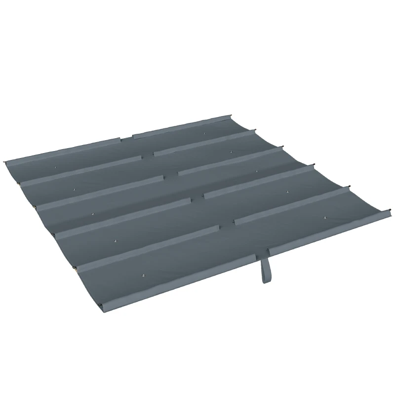Outsunny Toile de Toit pour pergola Bâche pour Pergola rétractable de 3 x 3 m, Polyester 180g/m³, Anti-UV 30+, Gris foncé
