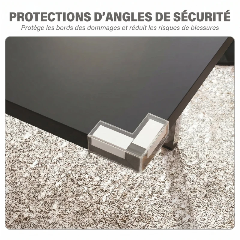 HOMCOM Table à manger extensible de 4 à 6 personnes, pieds en acier, pour petits espaces, salle à manger, noir