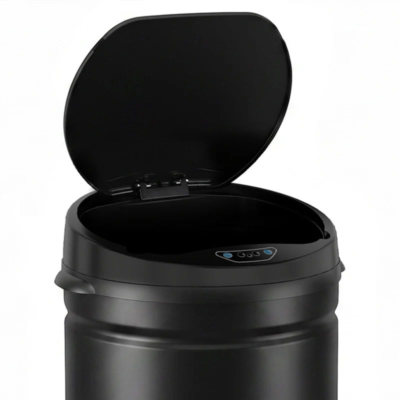HOMCOM 50L Stainless Steel Sensor Bin - Black