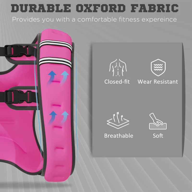 HOMCOM 8KG Weighted Vest, Running Weight Vest with Adjustable Strap, Convenient Pocket and Reflective Strips for Men and Women